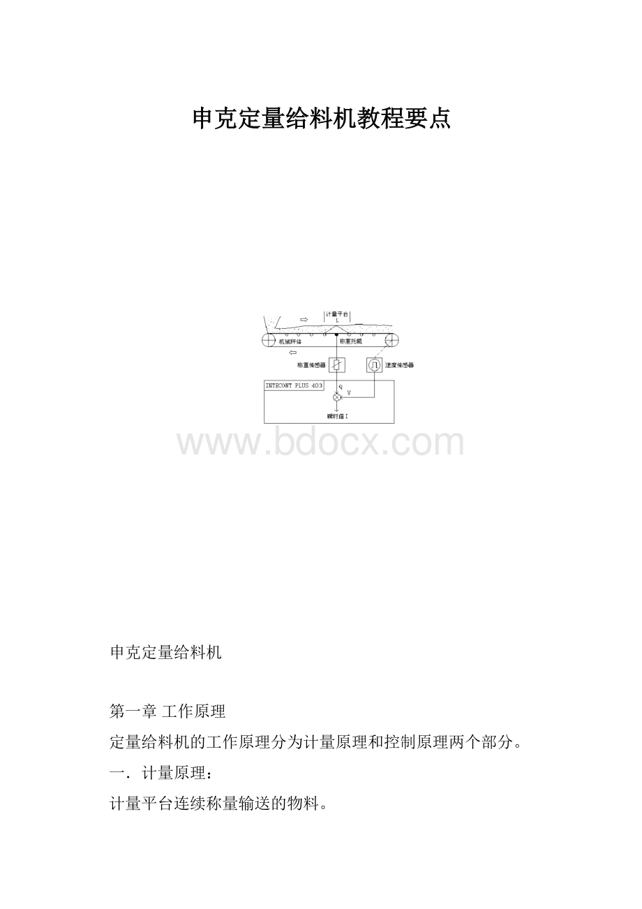 申克定量给料机教程要点.docx