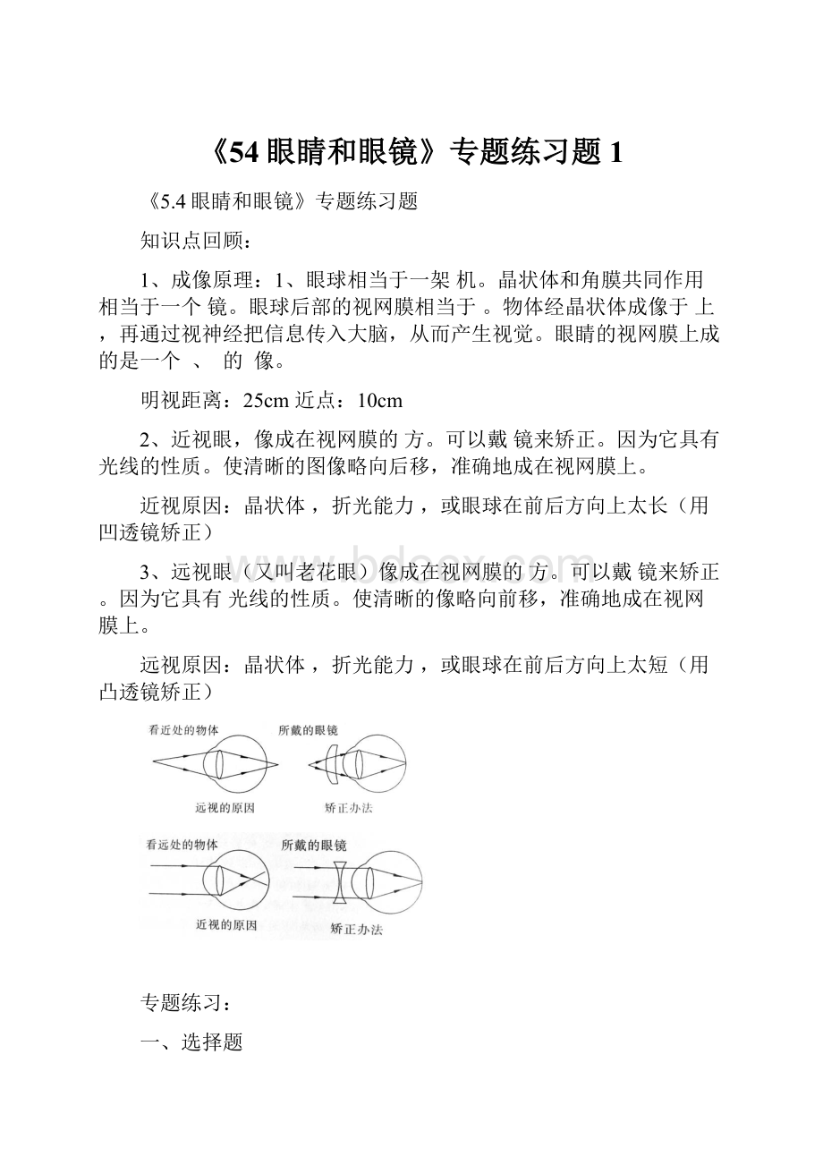 《54眼睛和眼镜》专题练习题1.docx_第1页