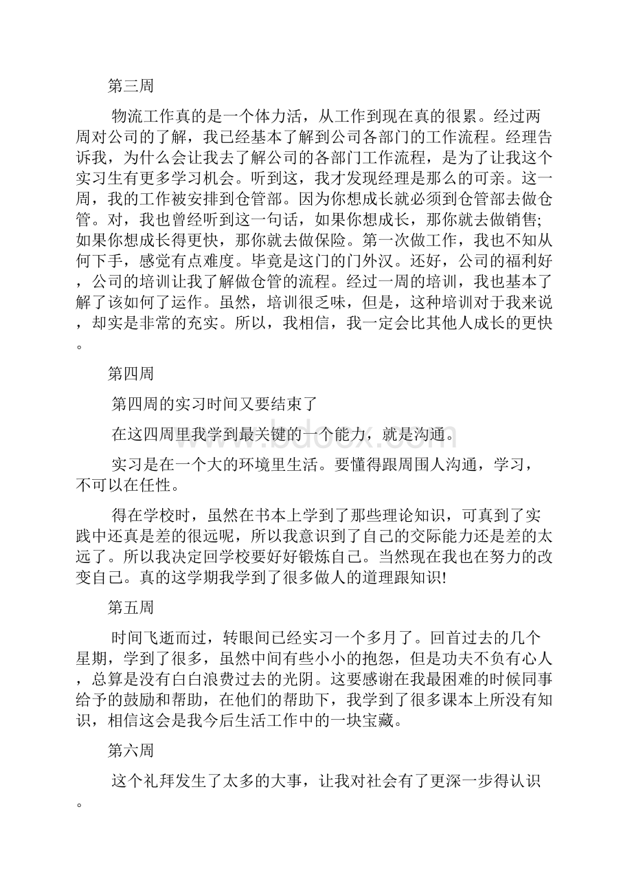 有关物流管理实习周记.docx_第2页