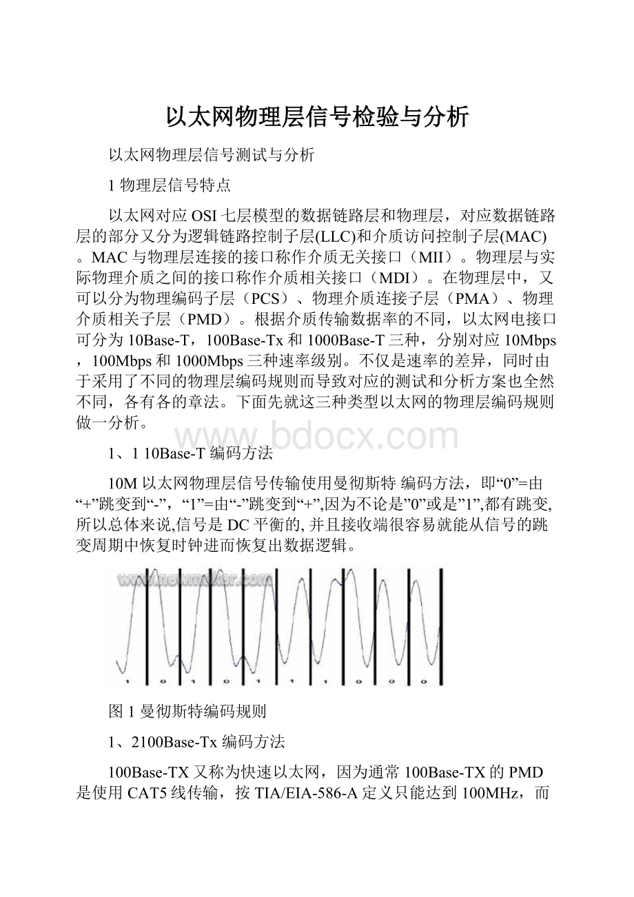 以太网物理层信号检验与分析.docx