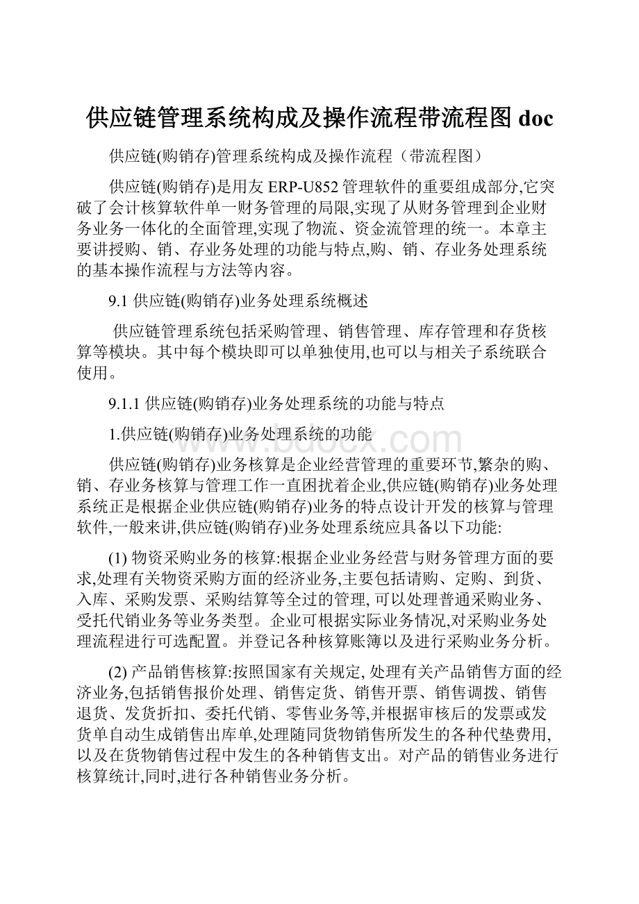 供应链管理系统构成及操作流程带流程图doc.docx