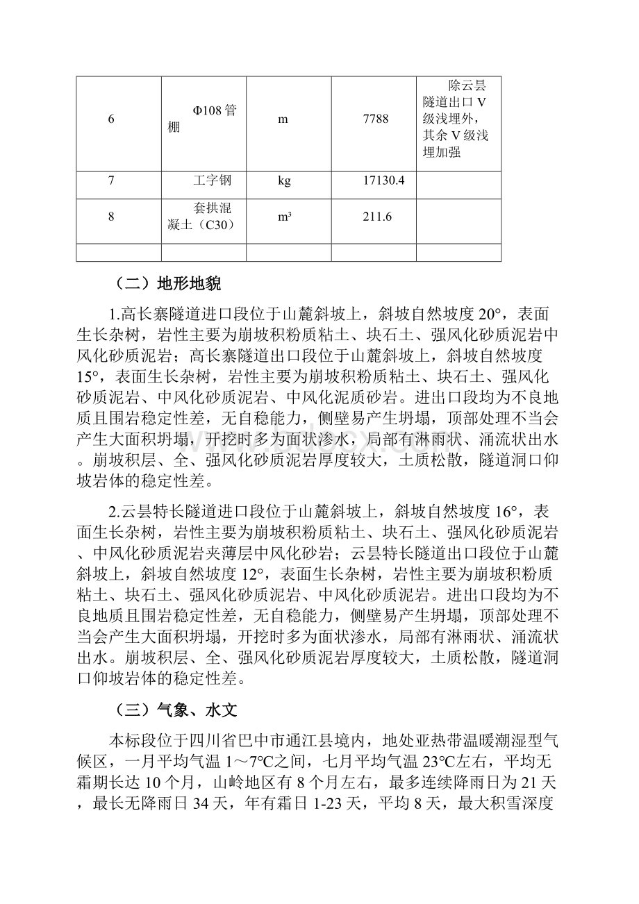 高速公路隧道洞口工程专项施工技术方案.docx_第2页