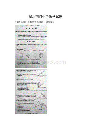 湖北荆门中考数学试题.docx