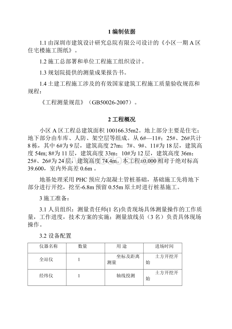 住宅小区工程测量施工方案.docx_第2页