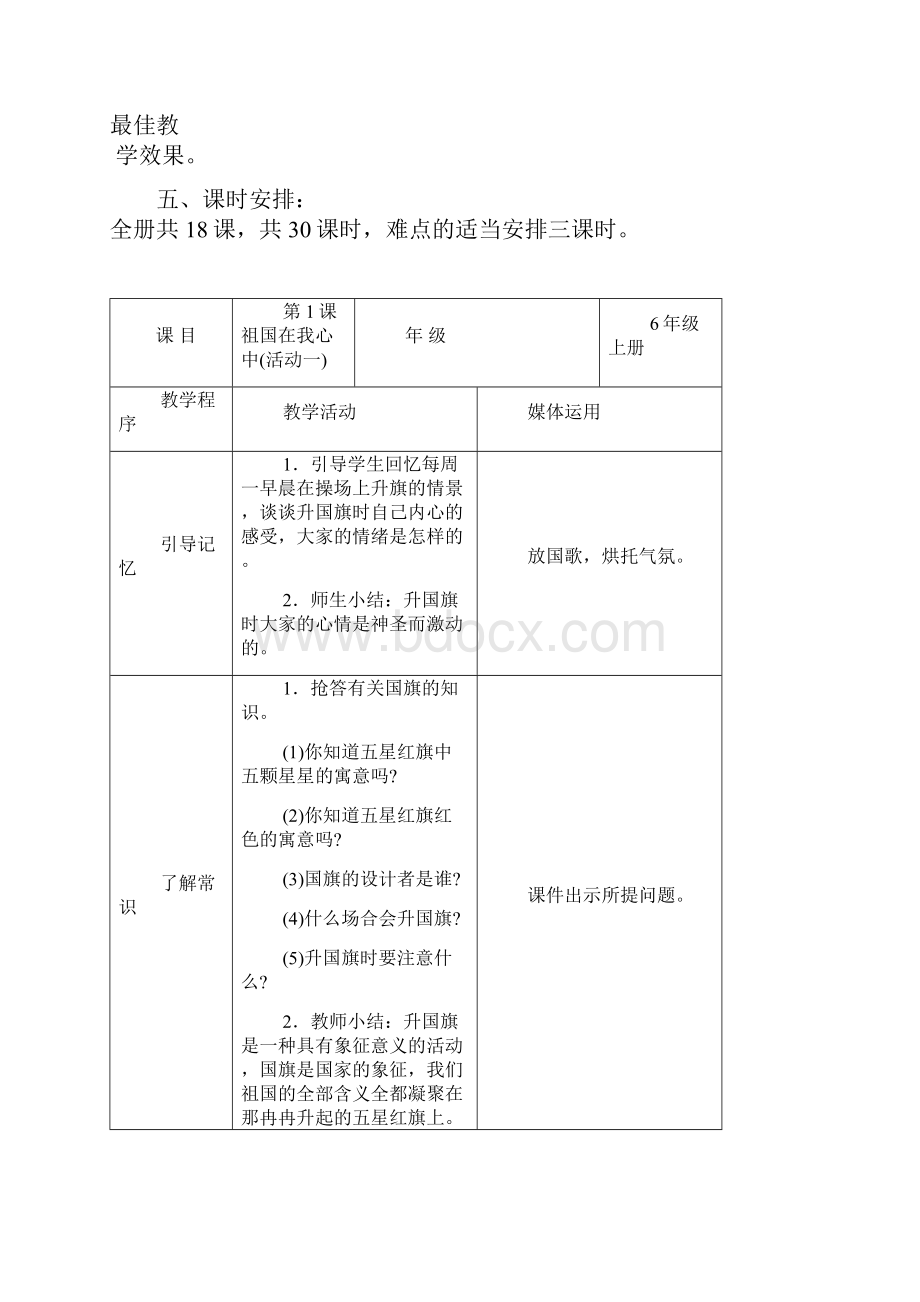 湖南美术出版社小学六年级上册美术全册教案.docx_第2页