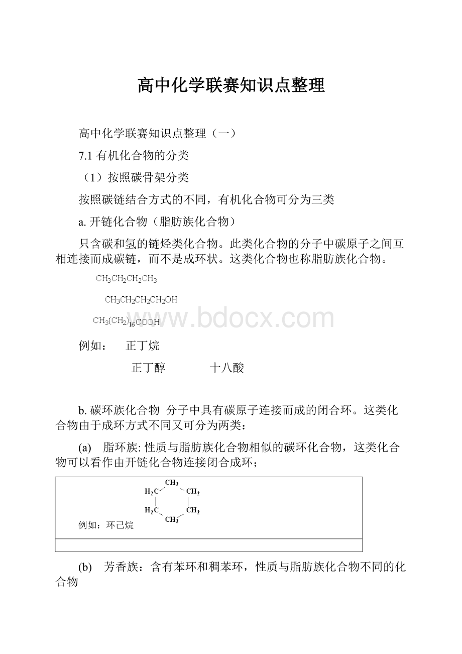 高中化学联赛知识点整理.docx_第1页