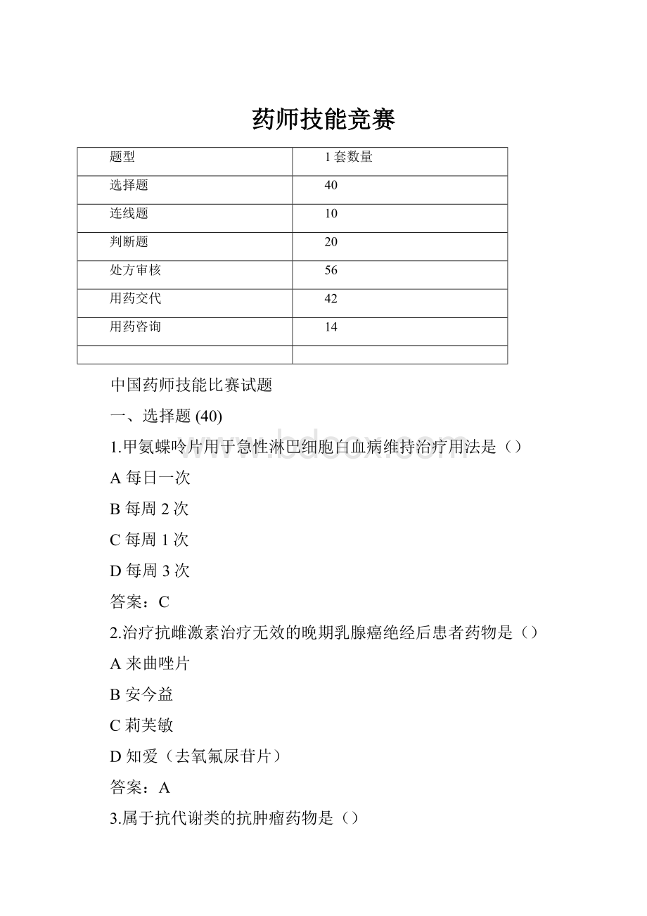 药师技能竞赛.docx_第1页