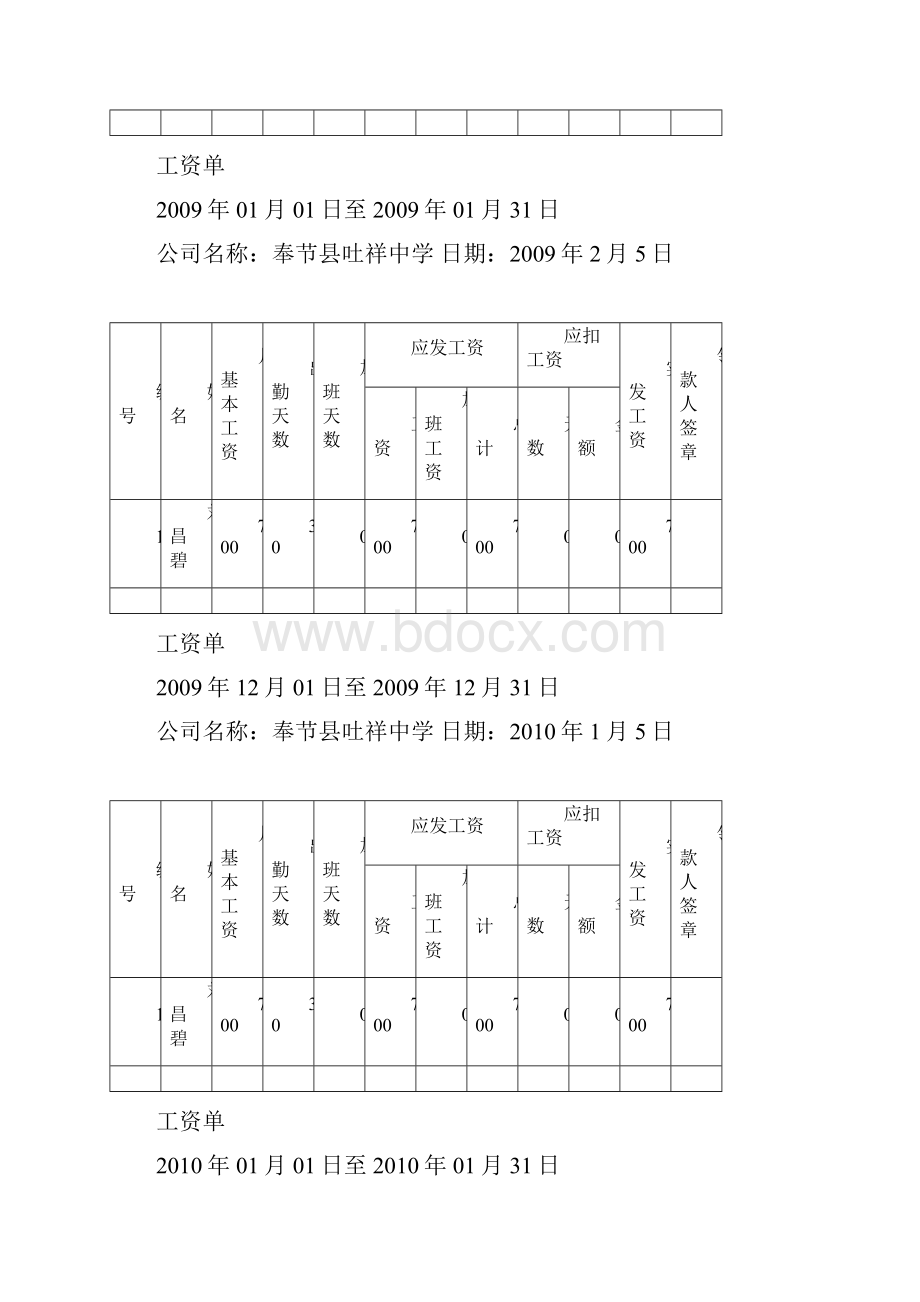 工资单模板样本.docx_第2页