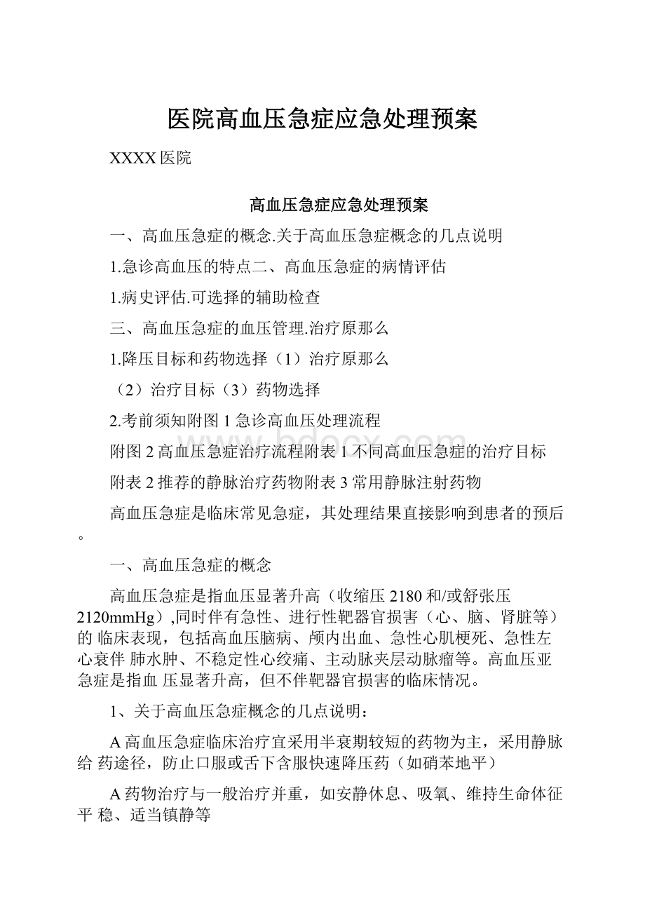 医院高血压急症应急处理预案.docx