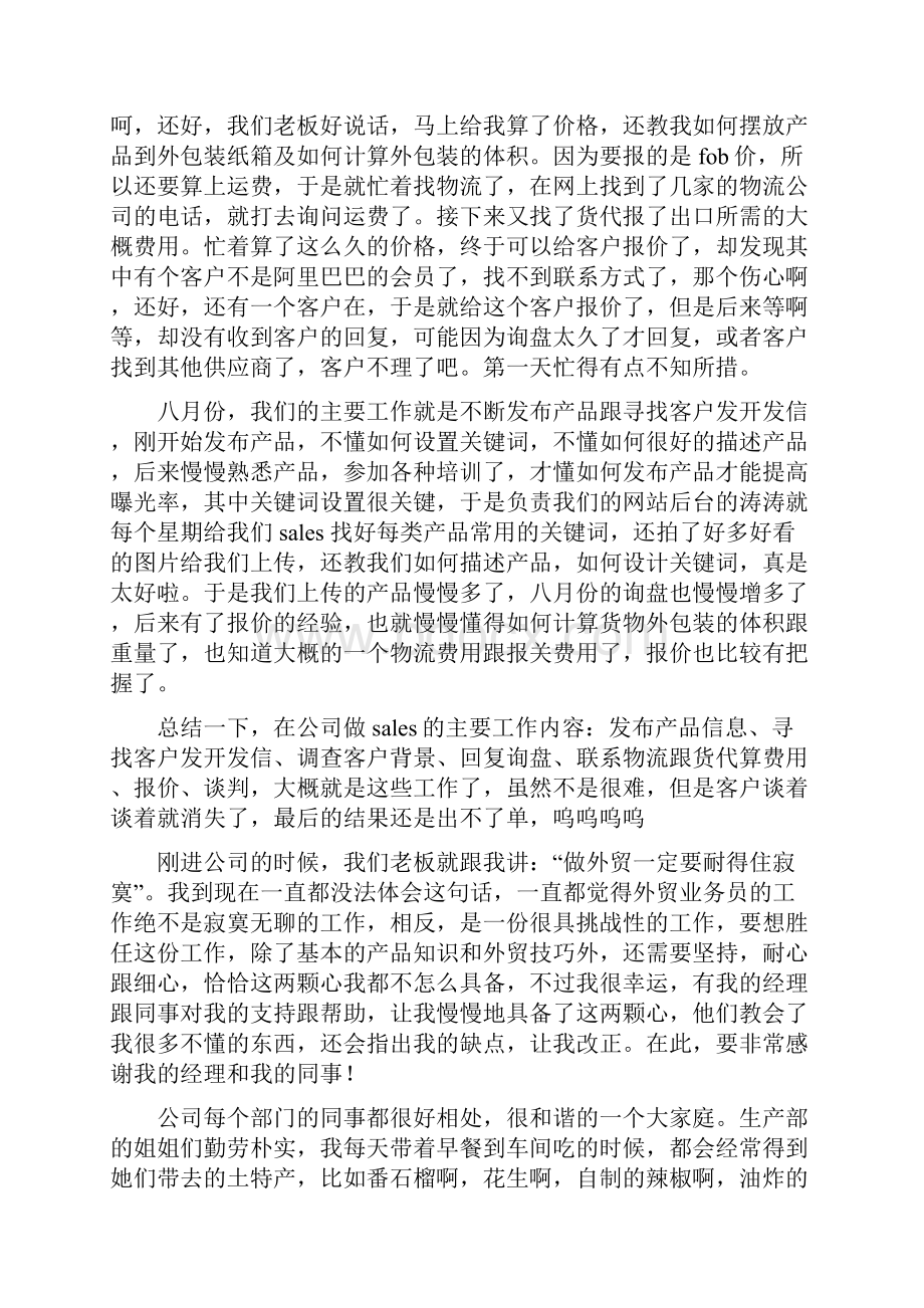 暑假外贸业务员实习体会精选多篇.docx_第2页