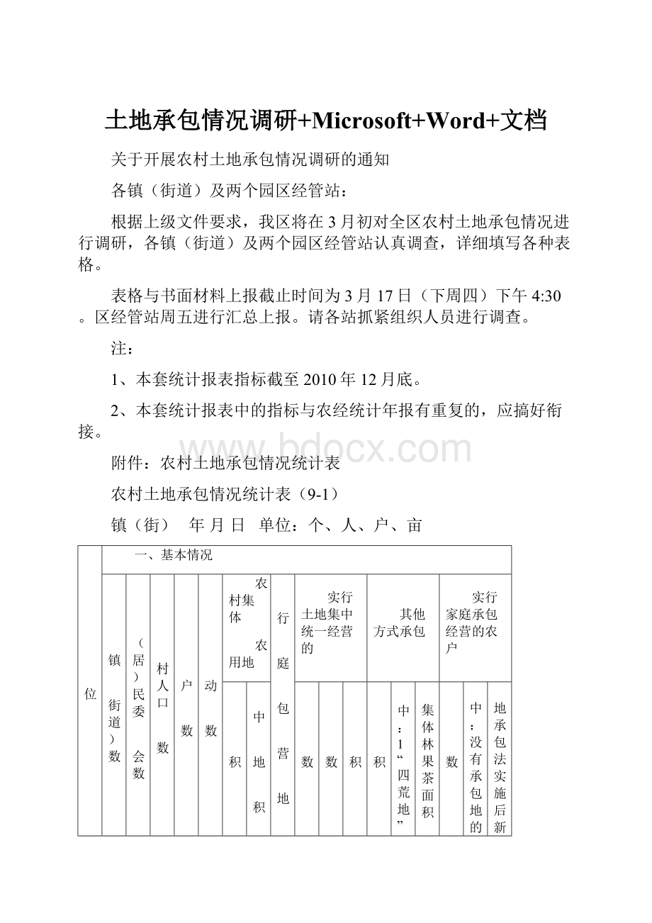 土地承包情况调研+Microsoft+Word+文档.docx_第1页