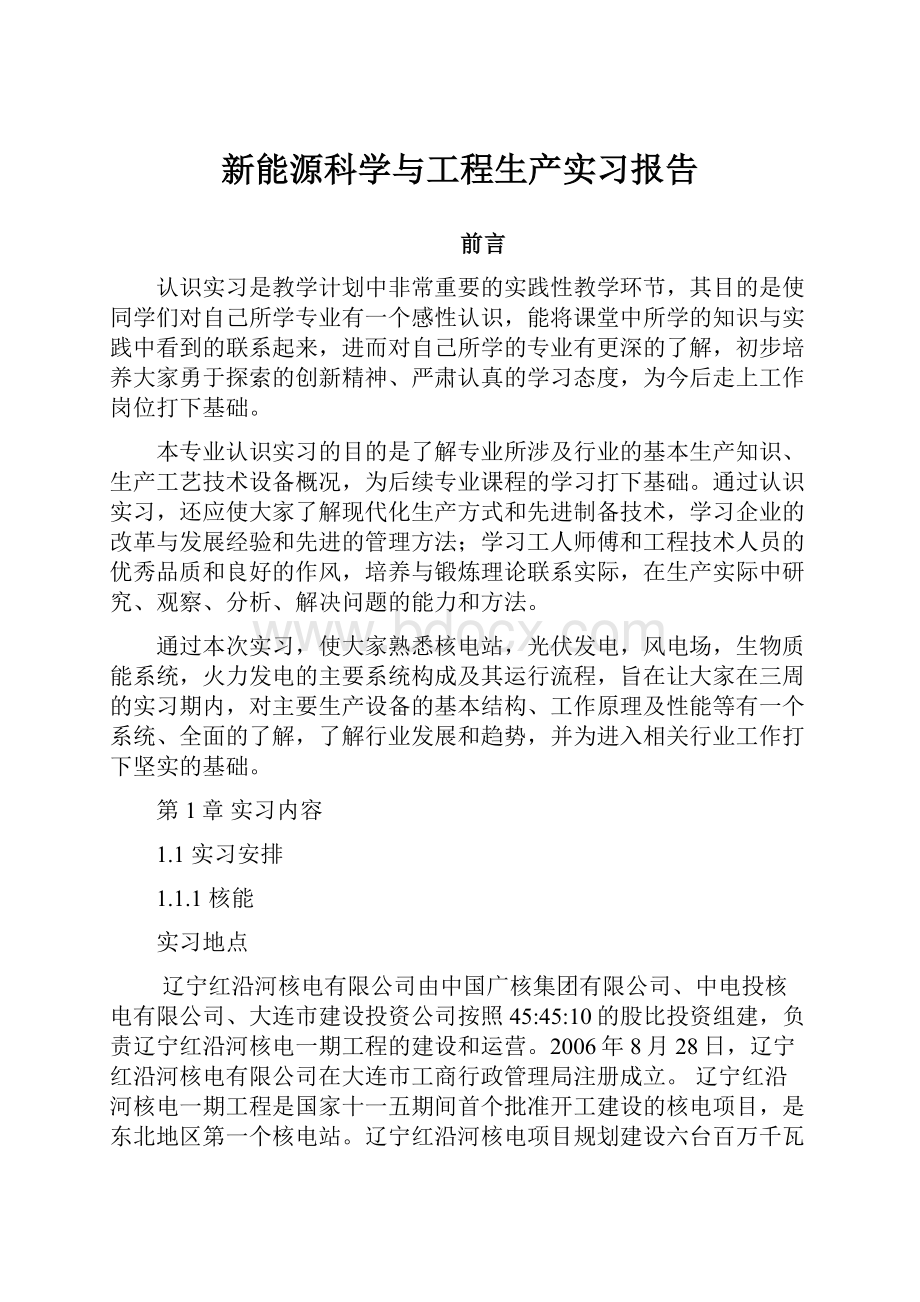 新能源科学与工程生产实习报告.docx