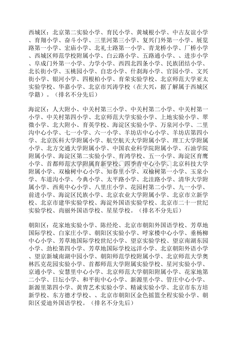 北京各城区重点小学全部推荐小学排名及派位中学重点小学.docx_第2页