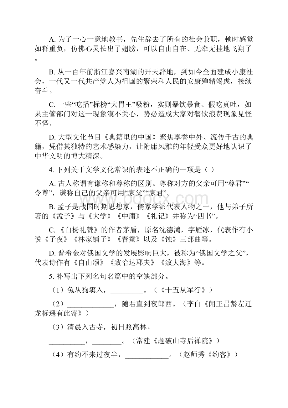 精品解析山东省临沂市中考语文试题.docx_第2页