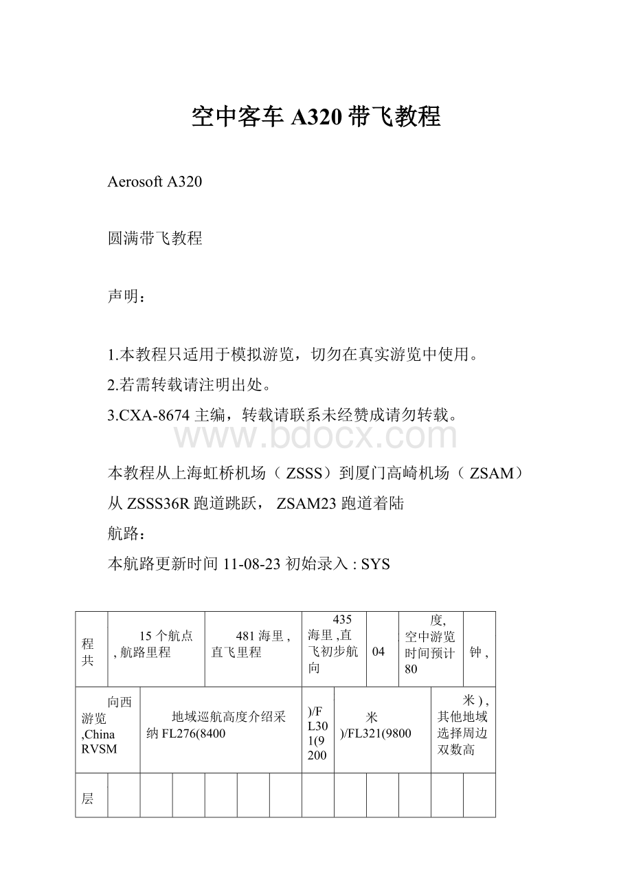 空中客车A320带飞教程.docx_第1页