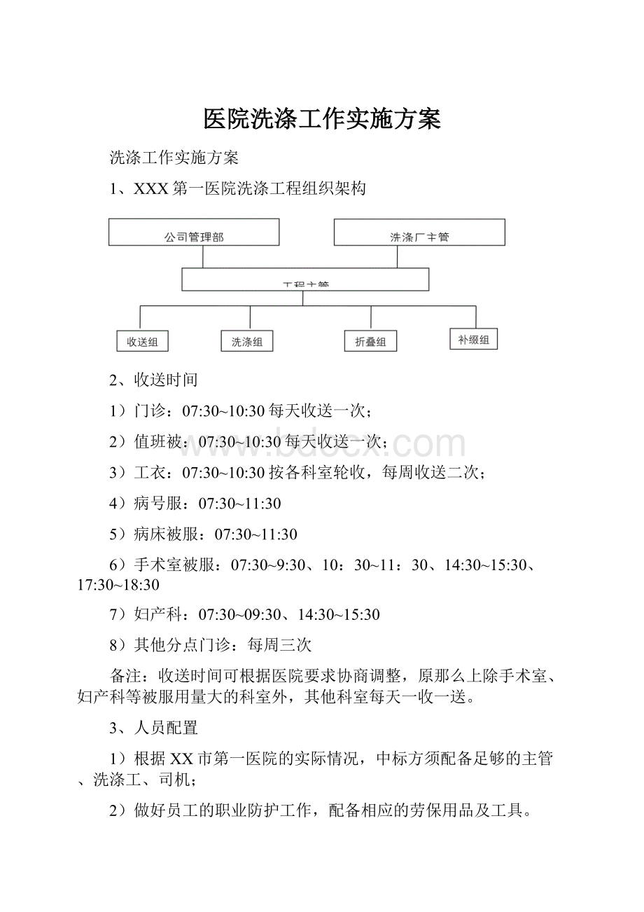 医院洗涤工作实施方案.docx