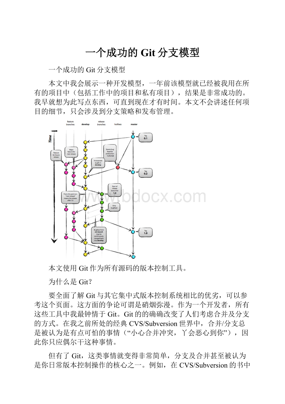 一个成功的Git分支模型.docx