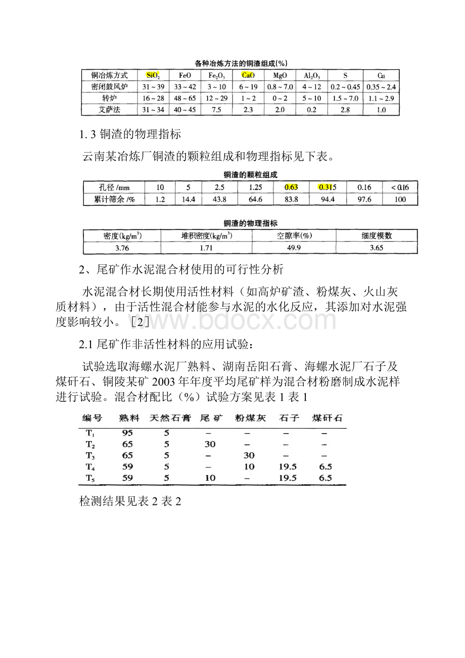 完整铜尾渣在水泥中的应用综述要点.docx_第3页