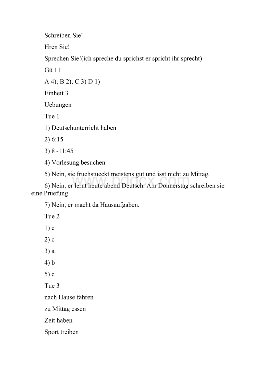 新编大学德语1习题答案.docx_第3页