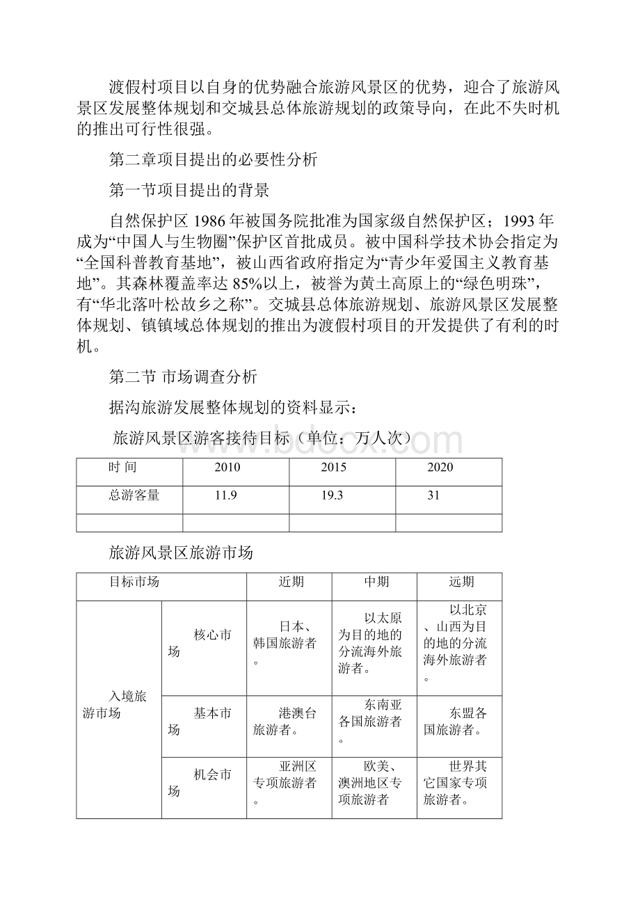 旅游渡假村项目可行性研究报告经典版.docx_第3页