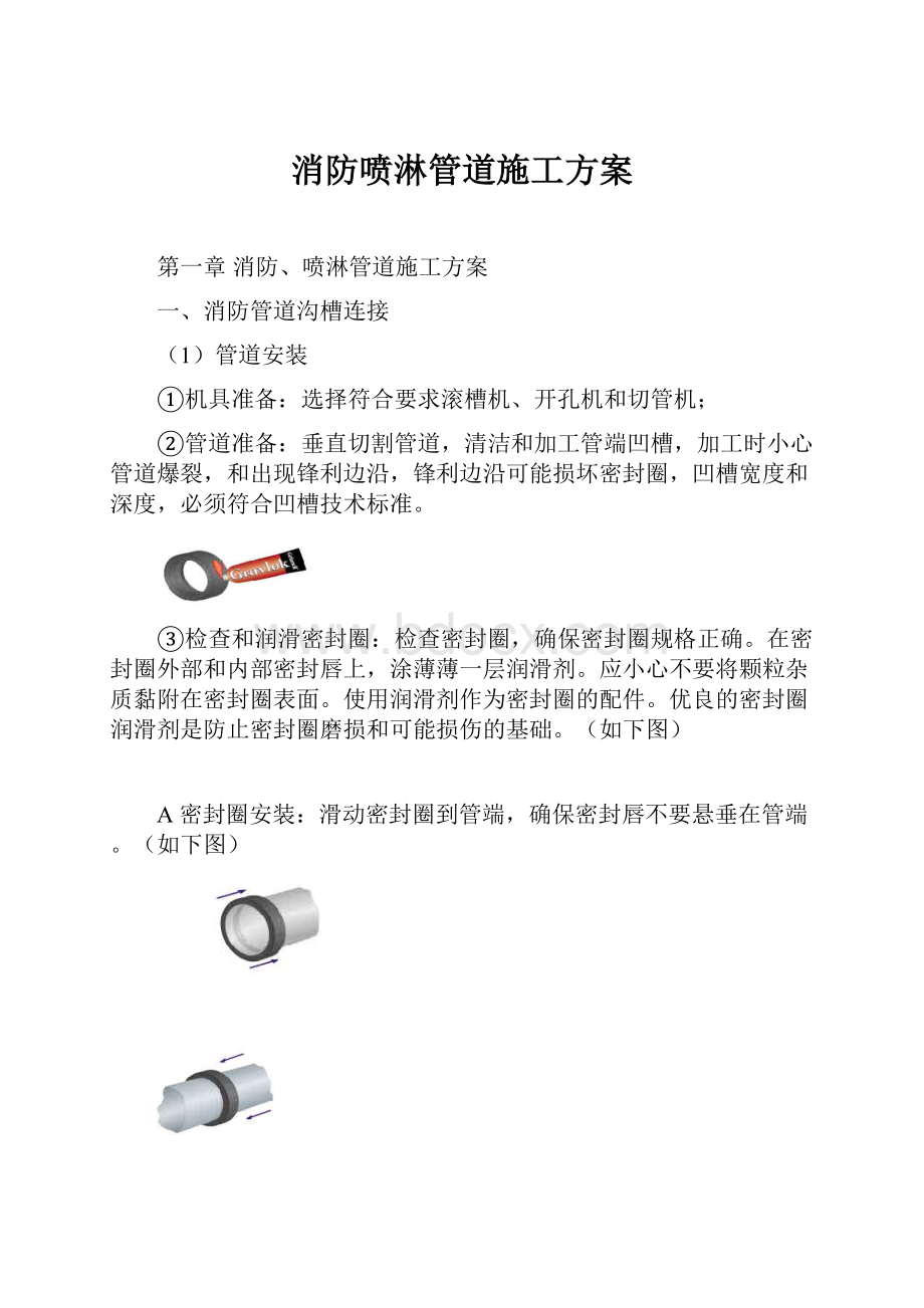 消防喷淋管道施工方案.docx