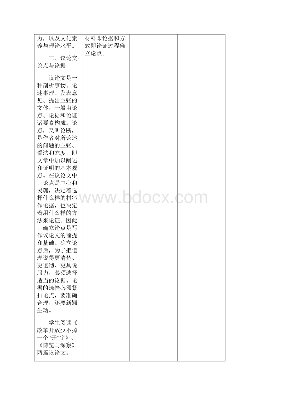 中职语文基础下册写作议论文论点与论据word教案.docx_第3页