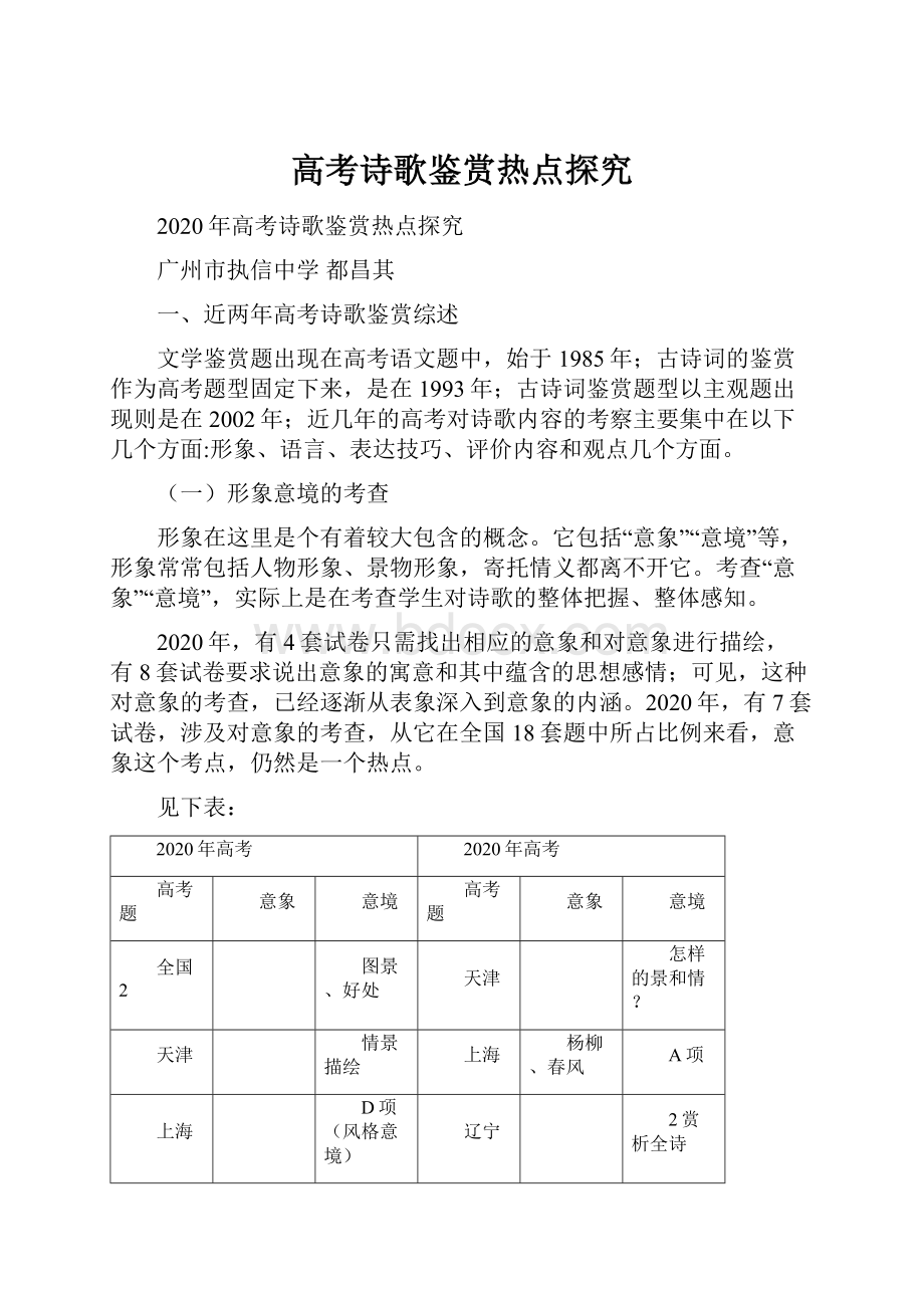 高考诗歌鉴赏热点探究.docx_第1页