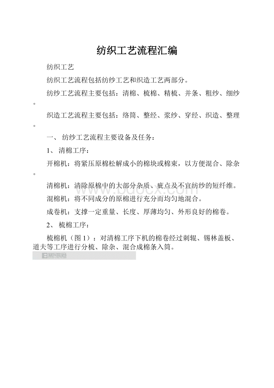 纺织工艺流程汇编.docx_第1页