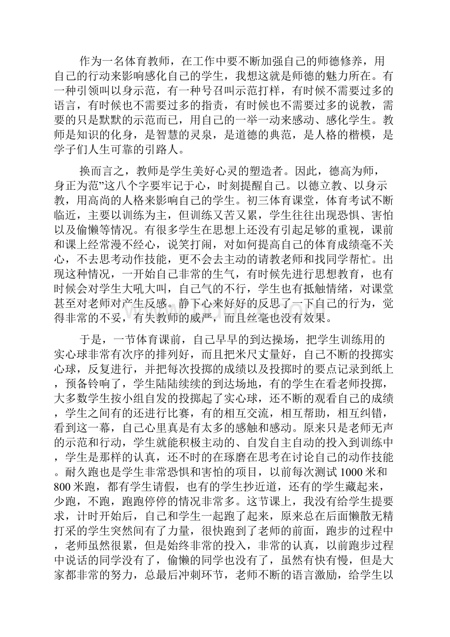 体育教师师德师风的演讲稿范文.docx_第3页