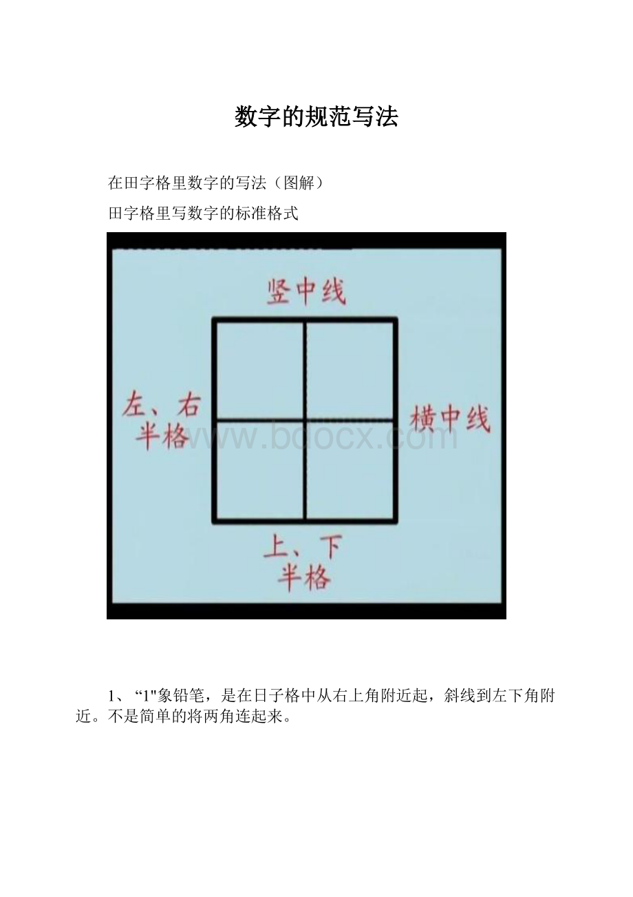 数字的规范写法.docx_第1页