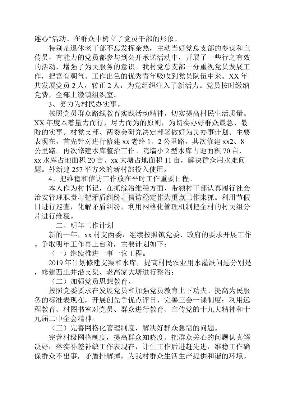 农村党支部书记述职报告XX年.docx_第2页