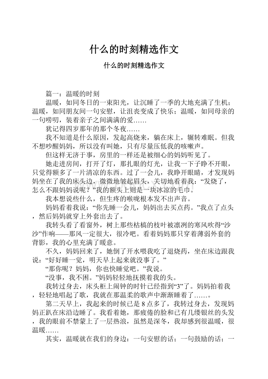 什么的时刻精选作文.docx_第1页