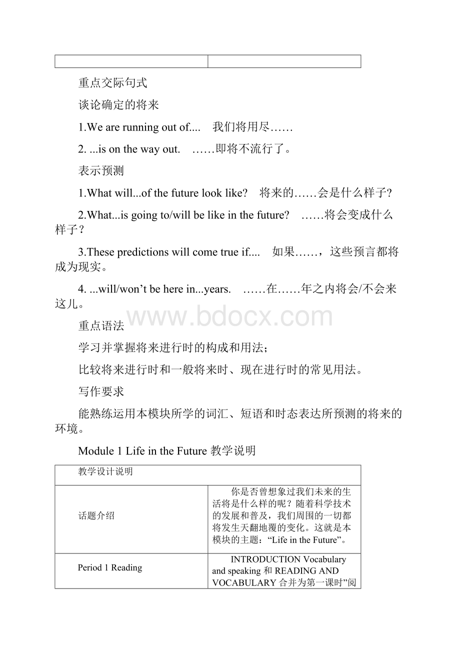 英语Module+1+life+in+the+future+教案新部编本外研版必修4.docx_第2页