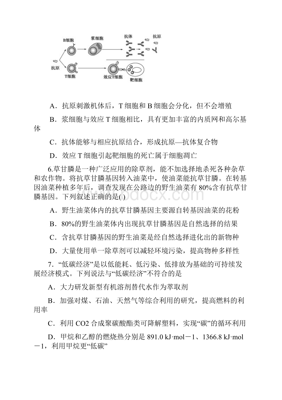 河北省邯郸一中学年高三模拟考试理科综合试题 Word版含答案.docx_第3页