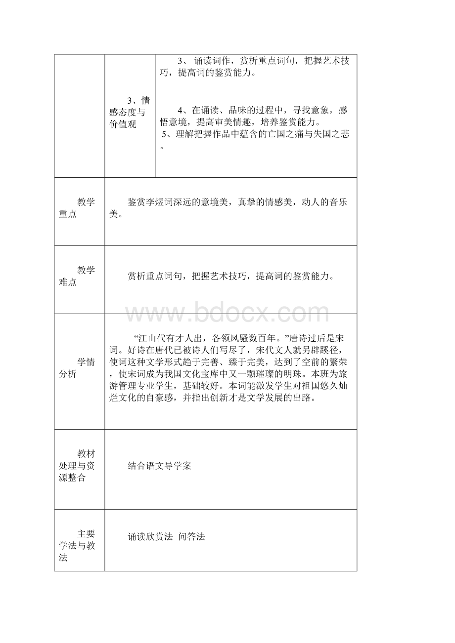 《虞美人》优质公开课教学设计教案.docx_第2页