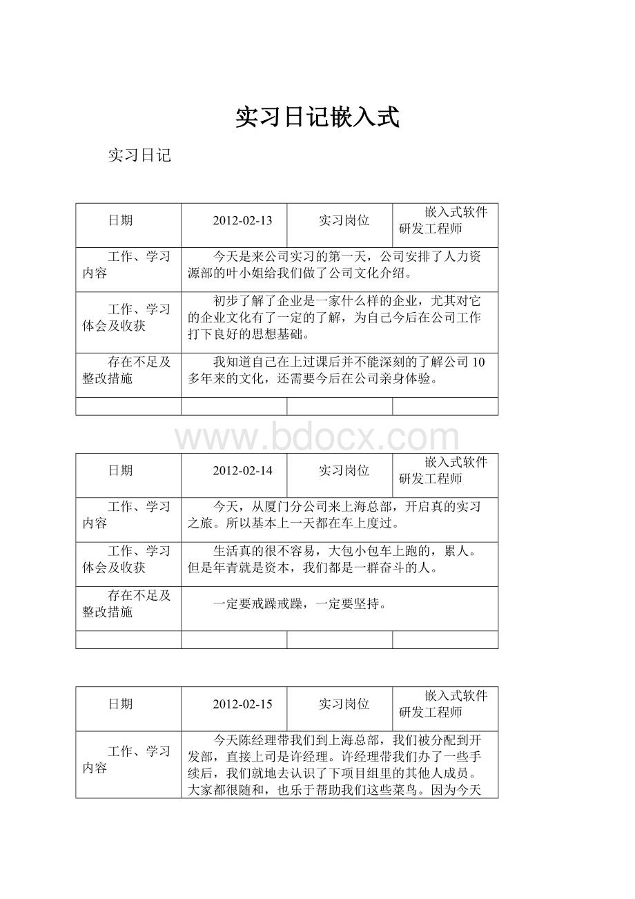 实习日记嵌入式.docx_第1页