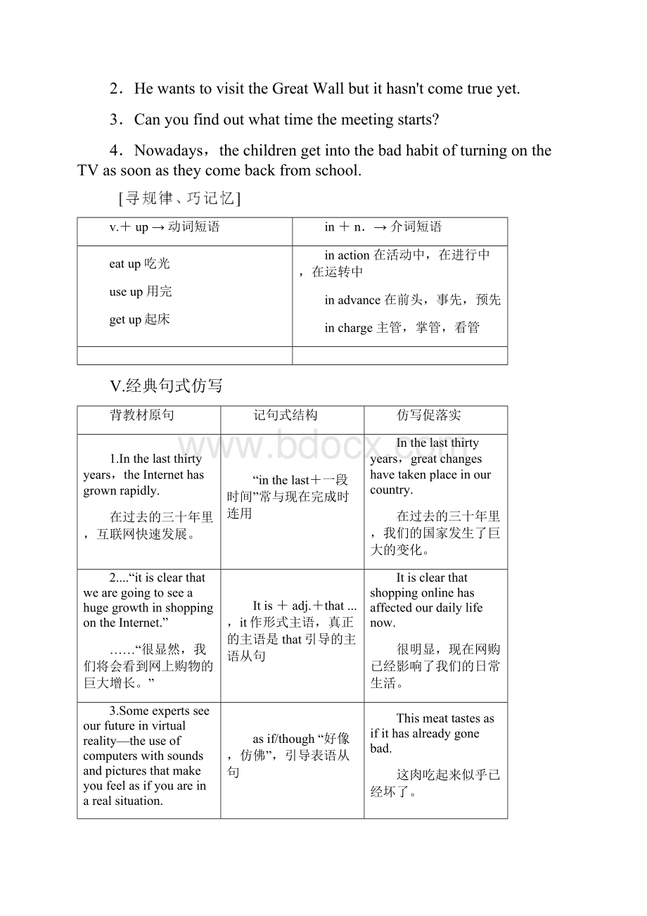 最新版高中英语 Unit 4 Cyberspace Section Ⅱ Language Points ⅠWarmup.docx_第3页