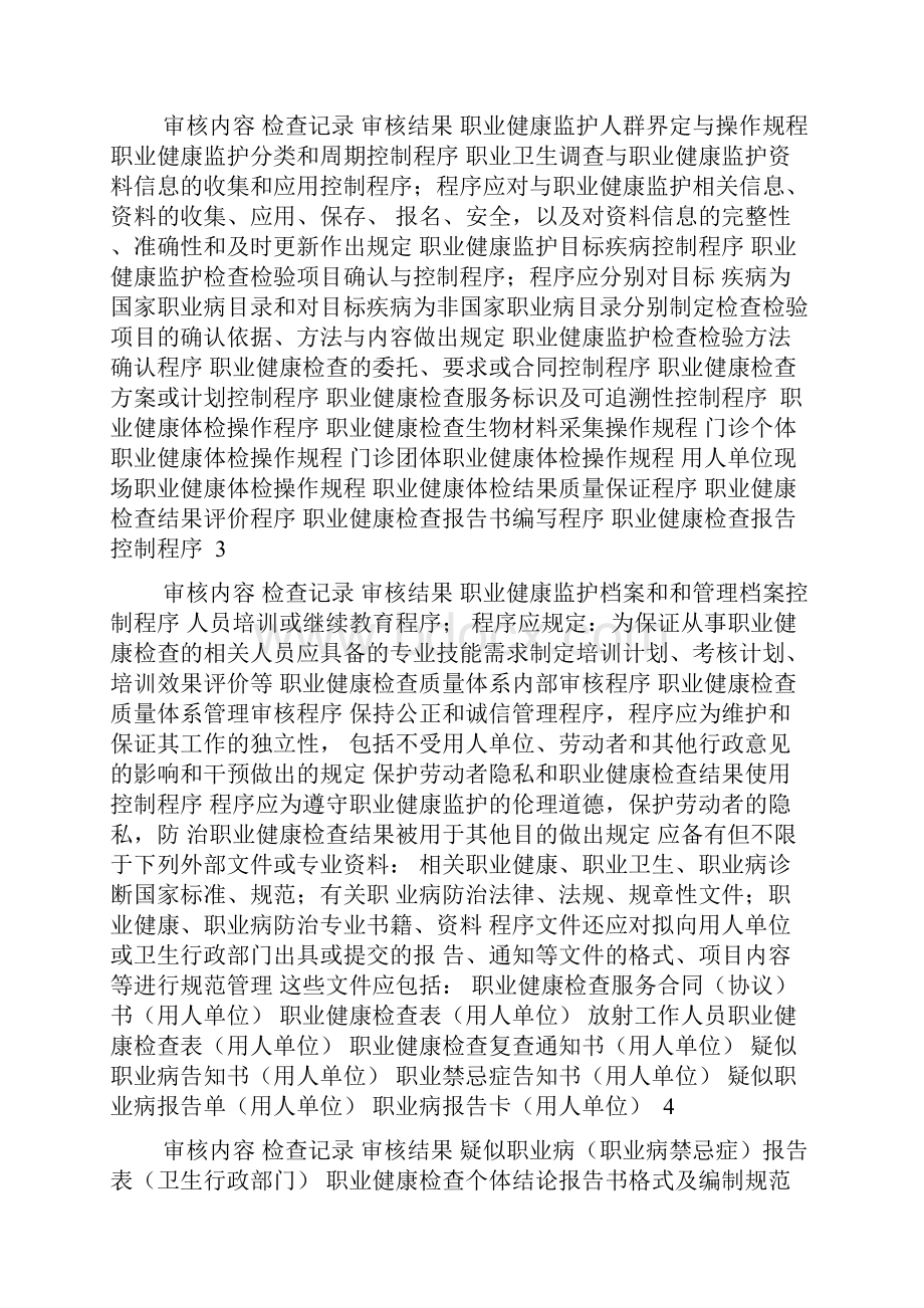 职业健康检查机构质量管理体系内部审核检查表.docx_第2页