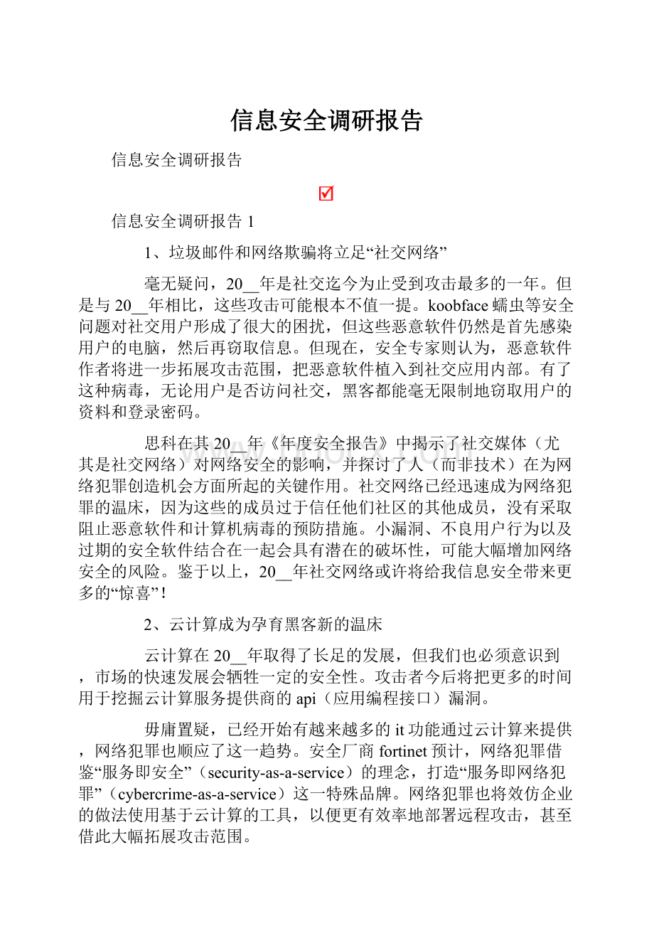 信息安全调研报告.docx_第1页