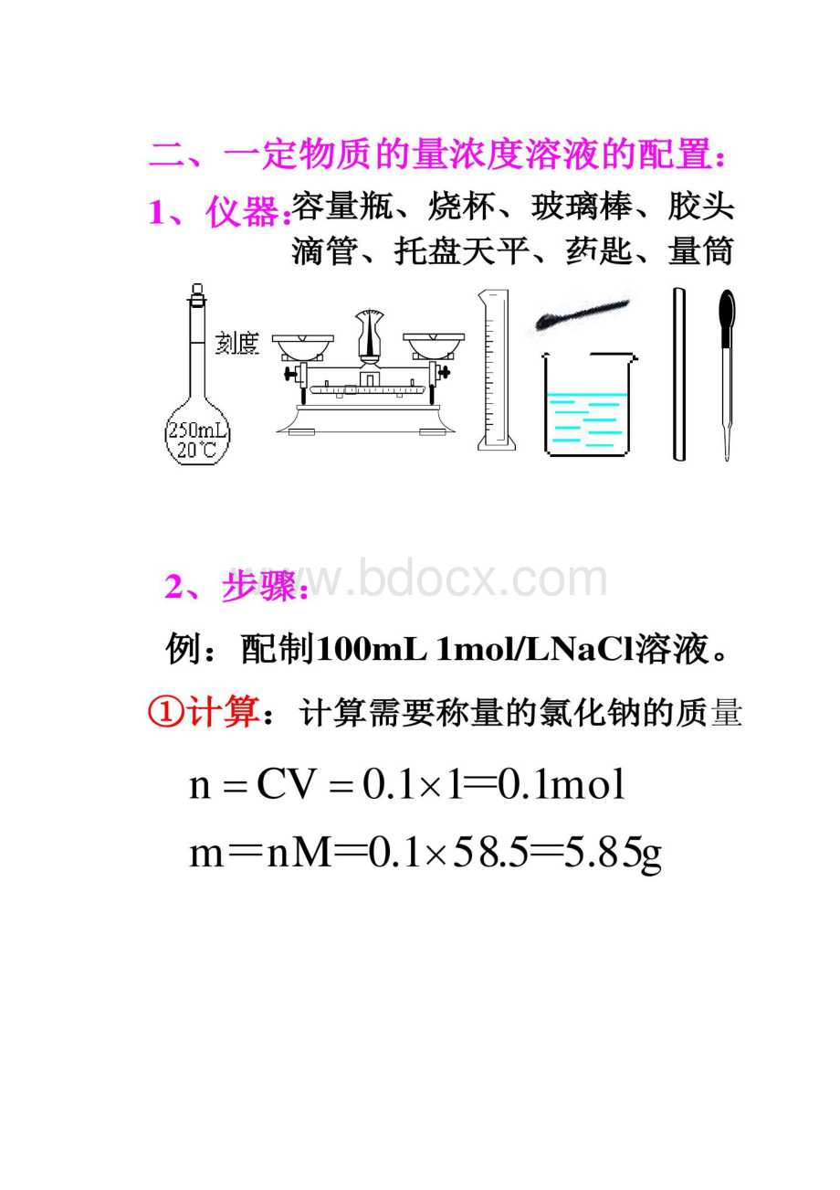 《配制一定物质的量浓度的溶液》ppt2精.docx_第2页