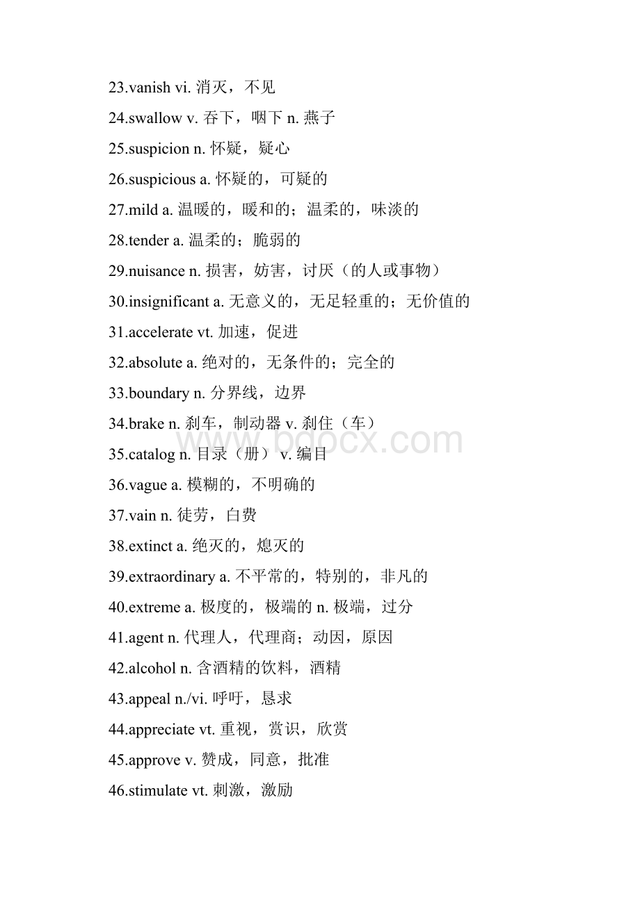 完整版英语四级核心高频词汇表.docx_第2页