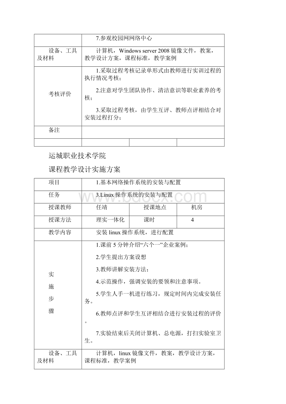 电子信息工程系任靖《网络管理与维护》课程设计实施方案之欧阳体创编.docx_第3页