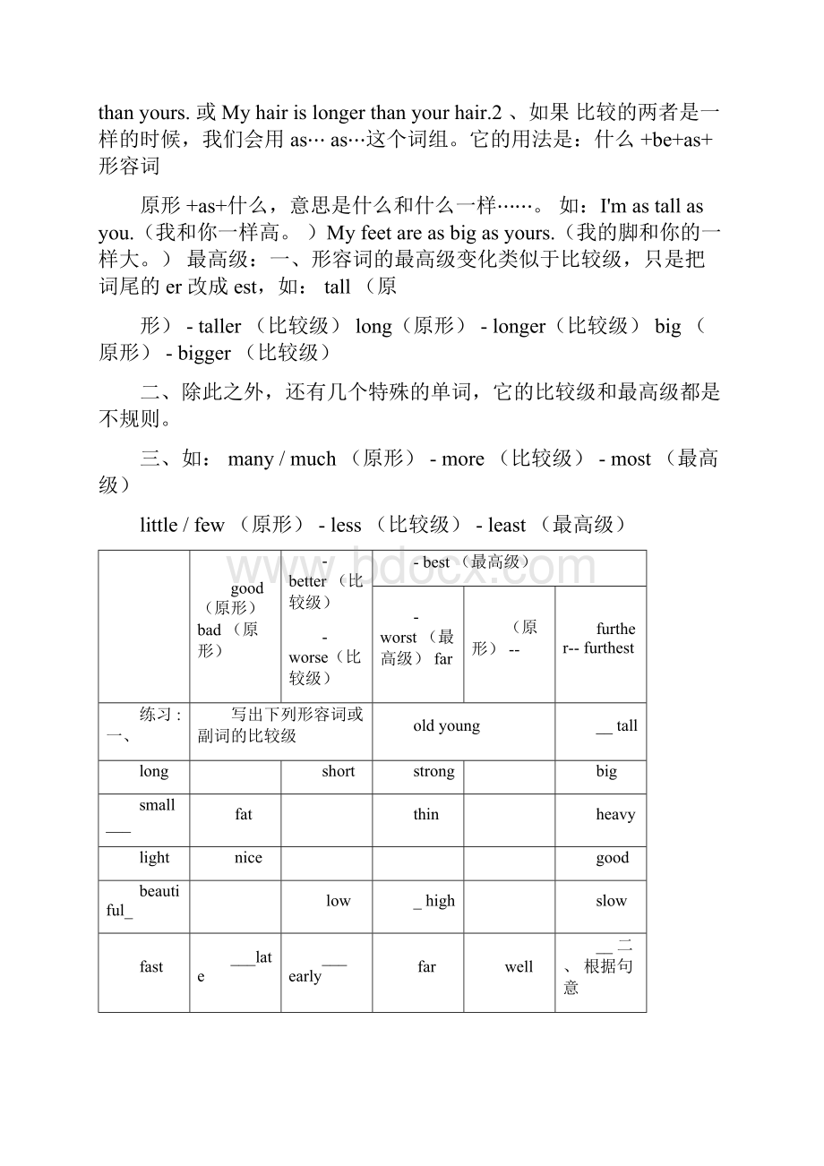 特殊的比较级和最高级归纳常用的.docx_第3页