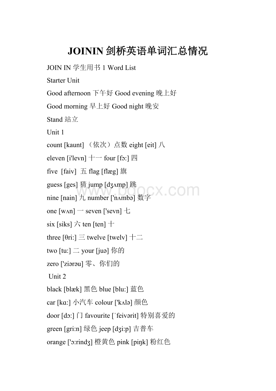 JOININ剑桥英语单词汇总情况.docx_第1页