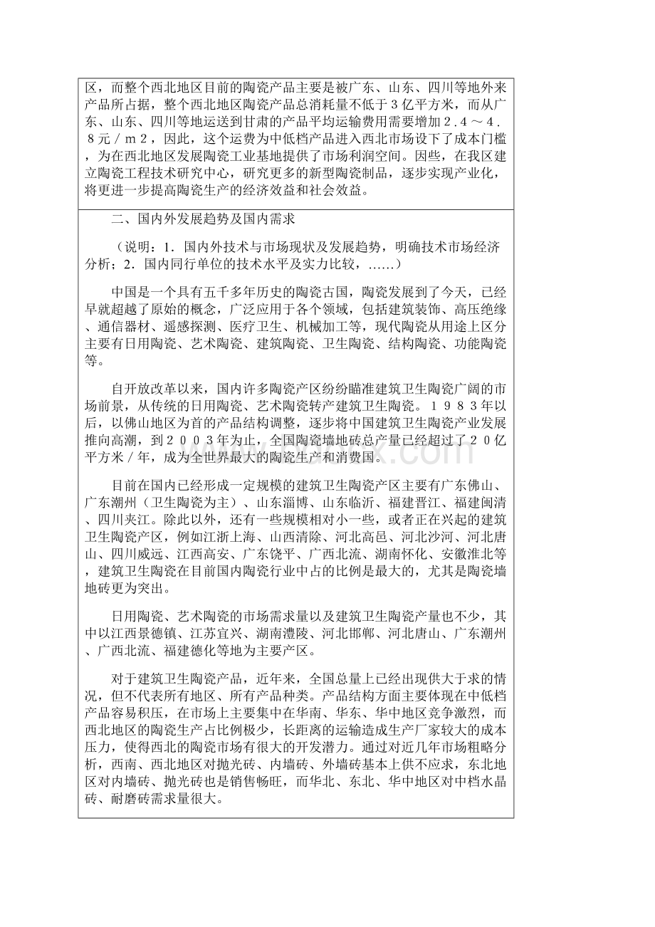 陶瓷工程技术研究中心项目立项可行性报告.docx_第2页