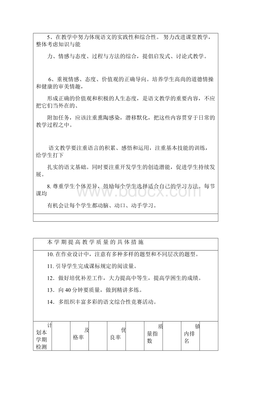 部编版人教版三年级语文下册教学工作计划1.docx_第3页