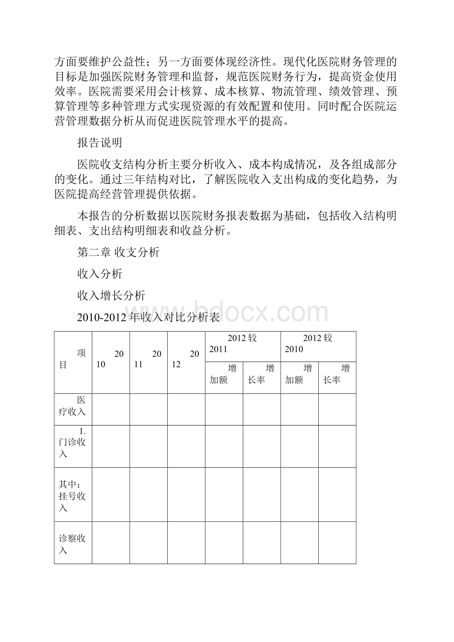 医院收支分析报告模板.docx_第2页