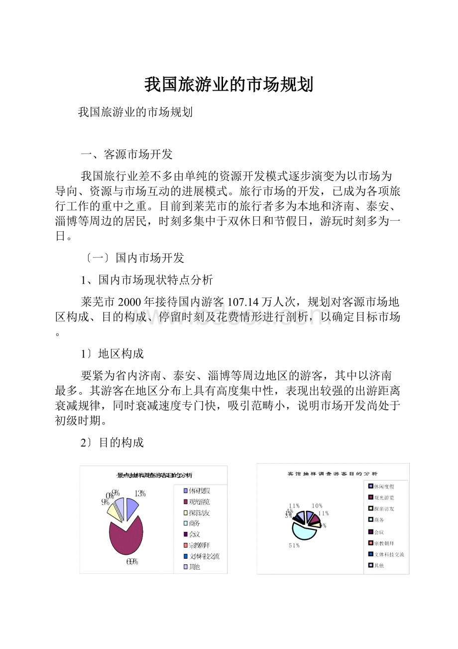 我国旅游业的市场规划.docx