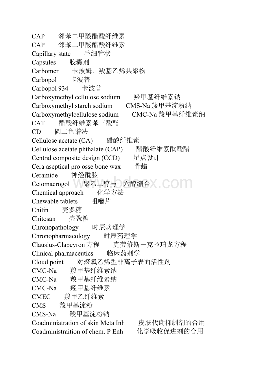 药学专业词汇.docx_第3页