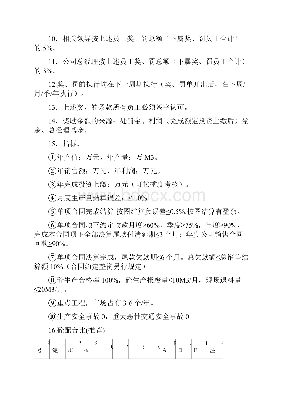 项目管理搅拌站各部门考核项目和指标.docx_第3页